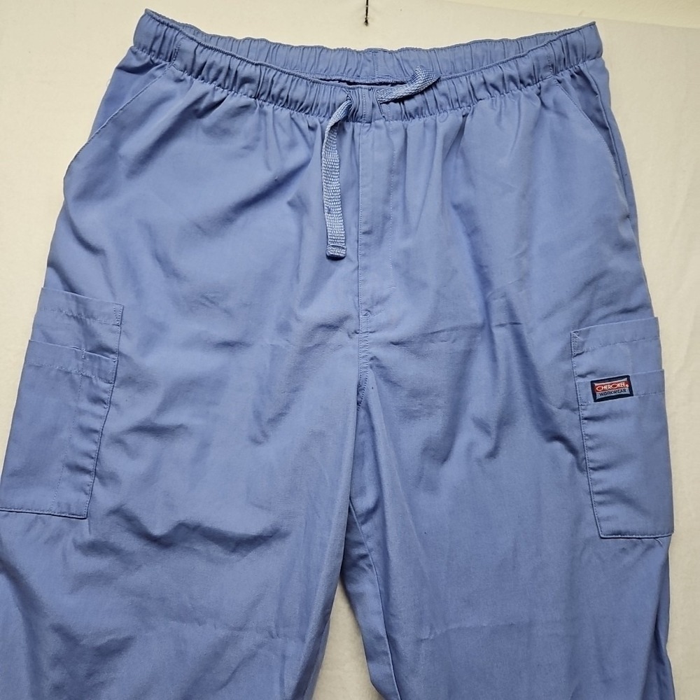 Cherokee Workwear Stretch Women's Mid Rise Pull-On Cargo Scrub Pants XL‎ - Picture 2 of 9